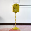 Outdoor Standing Metal Mailbox with Lock, Mail Box with Flip-Down Door, Large Capacity Mailboxes for House, Yard, Garden(Yellow)