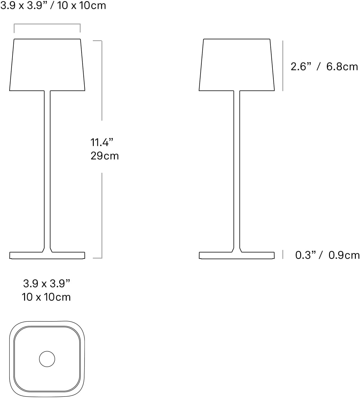 Zafferano, Ofelia Pro Lamp, Rechargeable Cordless Table Lamp with Touch Controls, Suitable for Indoor and Outdoor, Dimmer, 2700-3000 K, Height 12 Inches, Sand Color