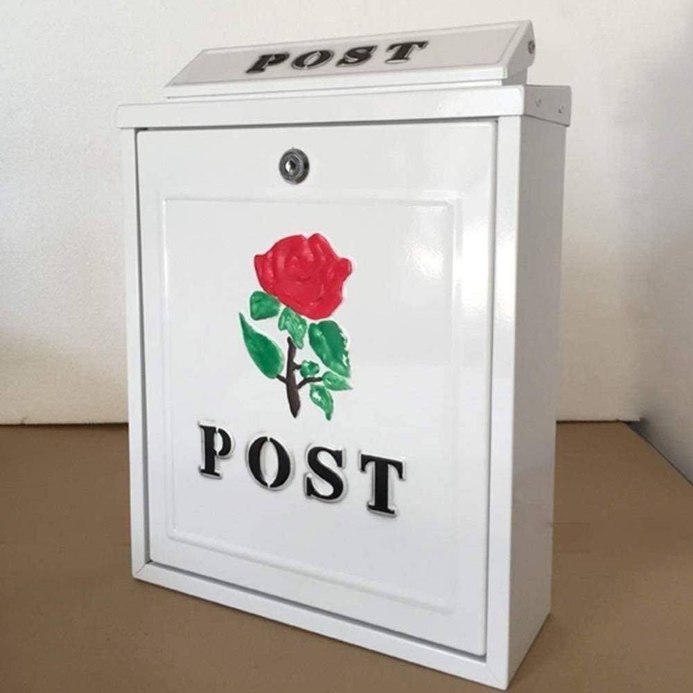 Mailbox Mail Boxes with Combination Locking Wall Mount Steel Cover Rust-Proof Metal Post Box