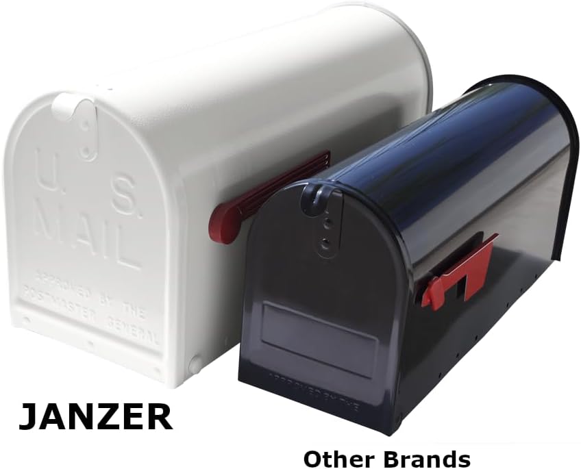 Janzer Mailbox - Textured White - Large