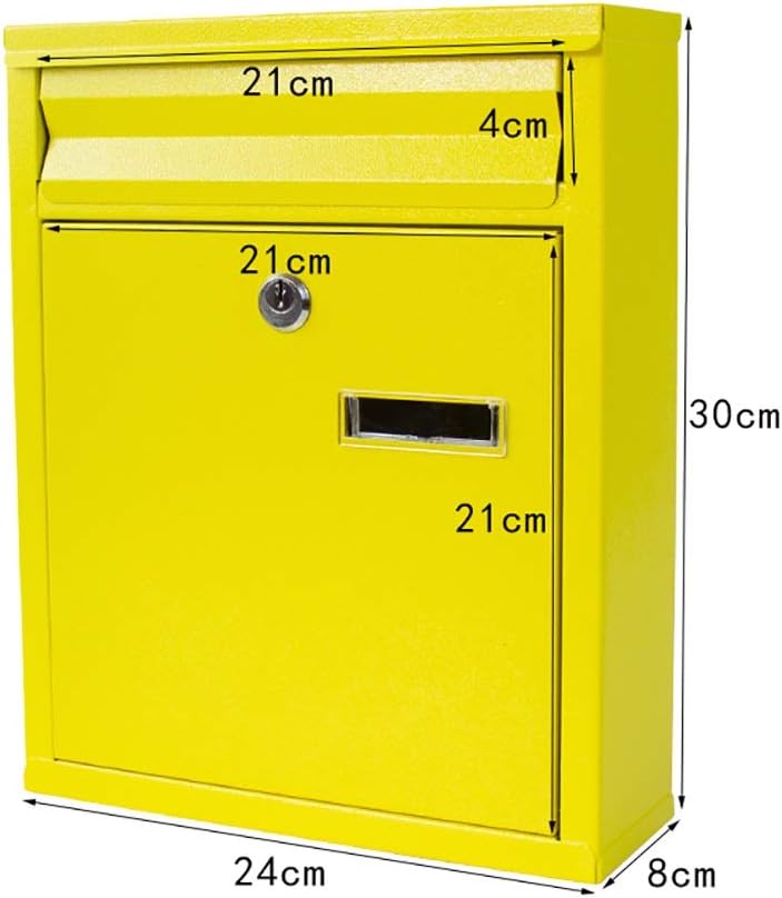 Letterboxes Mailbox Wall-Mounted Mail Boxes Community Postbox Letter Box Villa Letter Box Creative Villa Rainproof Retro Mailbox (Grey) (Green)