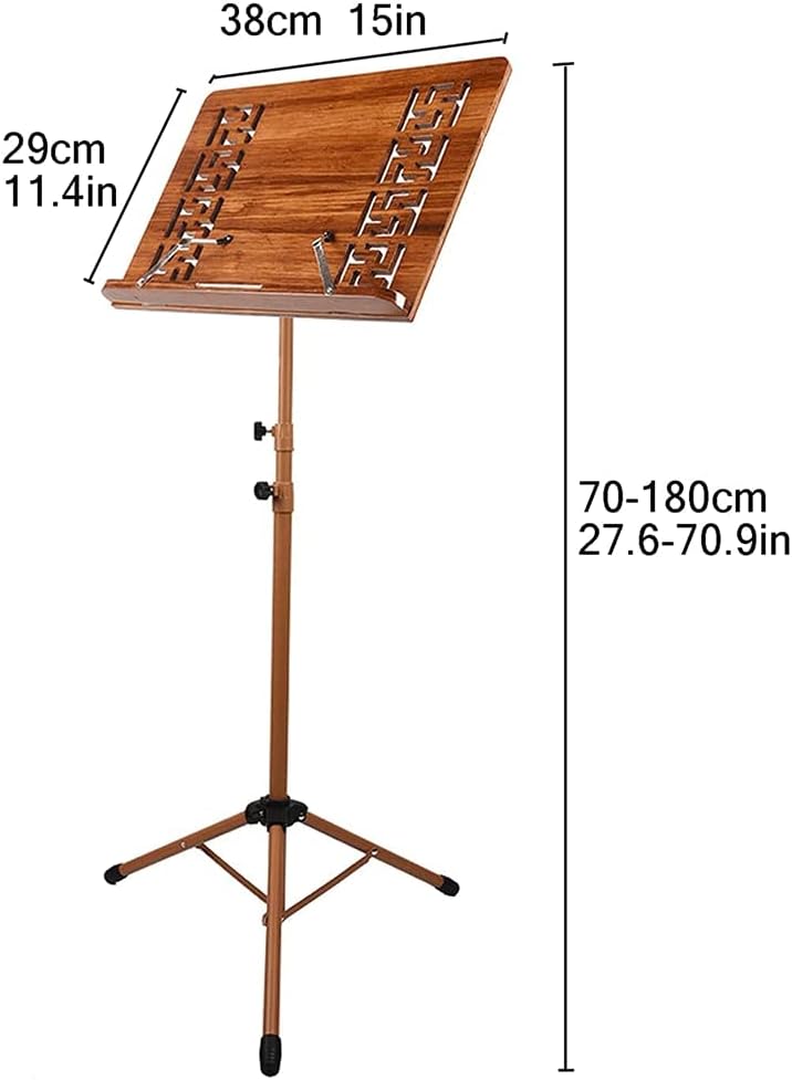 Music Stands Adjustable Height Music Holder Heavy Wooden Sheet Music Stands Violin Guitar Ukulele Sheet Music Book Holder，B