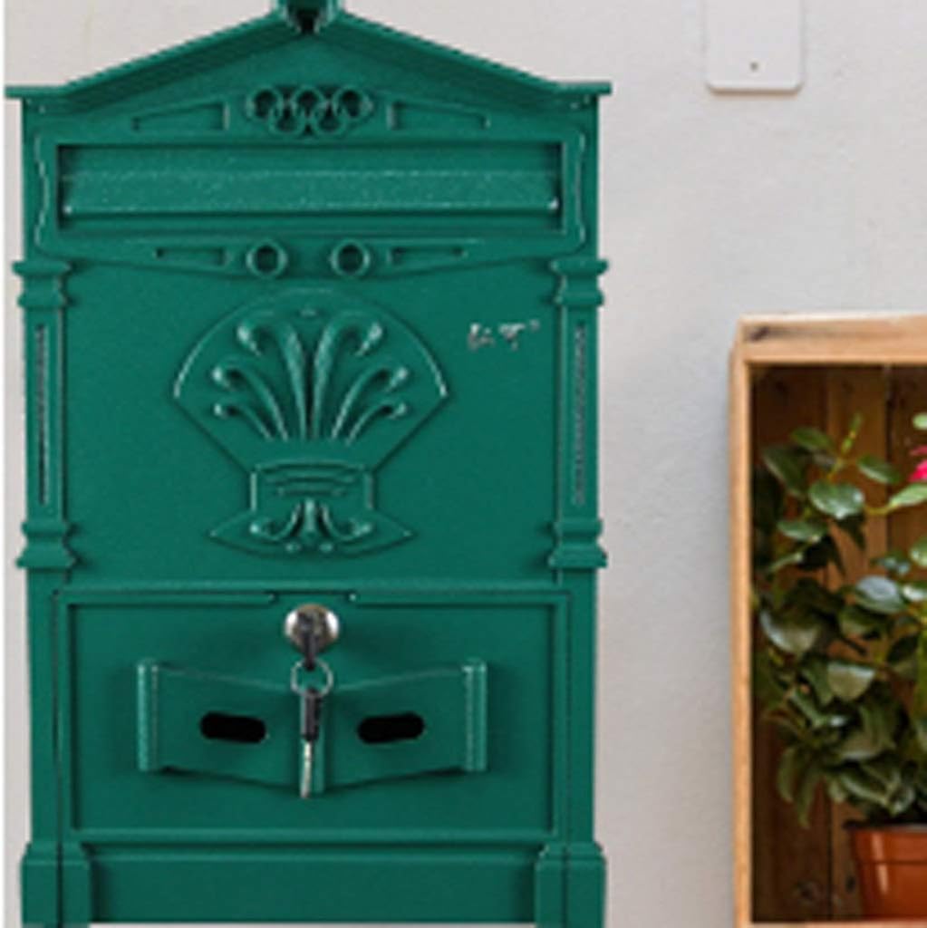 Mailbox Home Retro Postbox with Lock for Small Paper Post Letter Box Wall Decor