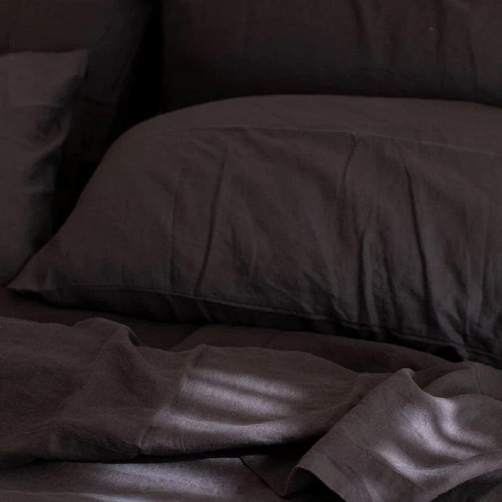 Grey Color Stonewashed Duvet Cover Set Cotton Duvet Cover - with Button - Duvet Cover Twin Full Double Queen King Toddler -Cotton Grey Color Bedding Sets (King)