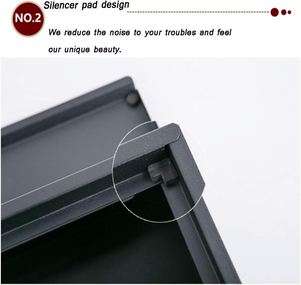 Letterboxes Letterbox Wall Mounted Outdoor Postbox Mailbox with Cover - Slim Line & Lockable Anthracite Post Boxes (B) (D)