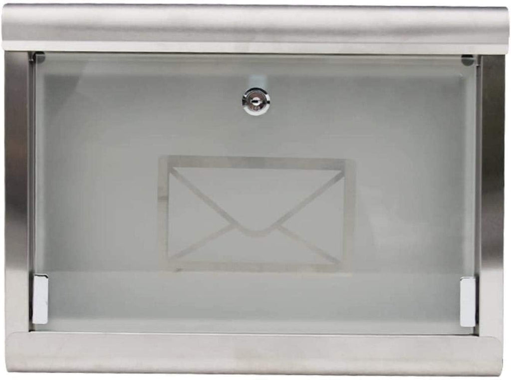 Mailbox Villa Rainproof Wall Postbox 304 Stainless Steel Glass Outdoor