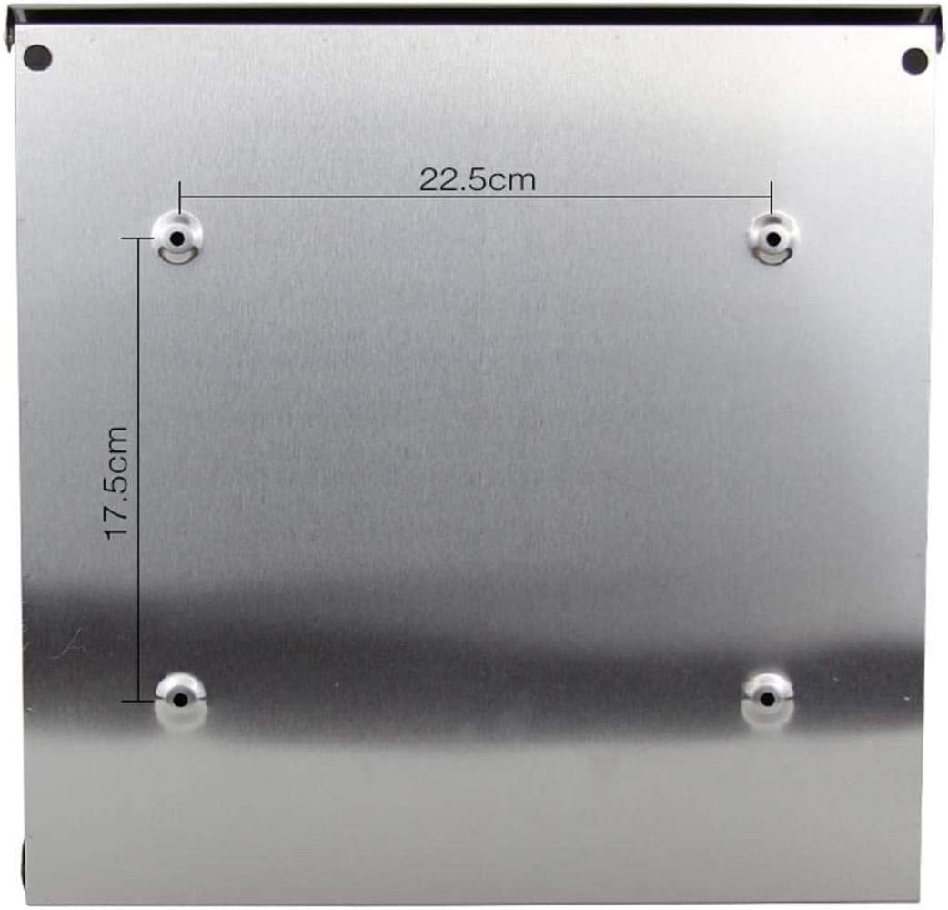 Mailbox Postbox Stainless Steel with Lock Letter Box Indoor and Outdoor Villa Wall-Mounted Letter Box