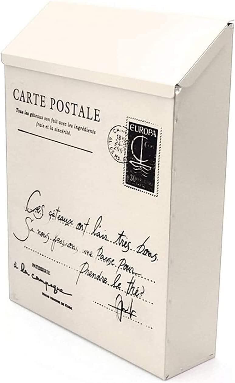 Suggestion Box Safe Lock Box Ballot Box Donation Box Garden Decoration Mailbox Retro American Pastoral Wall Mounted Mailbox Fashion Bucket Newspaper Boxes Mail Box Metal Letter Post Mailbox Mailbox Po