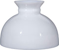 B&P Lamp 9 7/8 Inch Fitter Opal White Student Shade With Classic Vintage Dome Shape and Plain Top