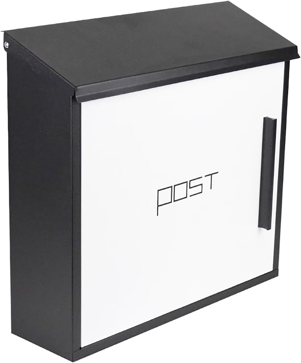 Mailboxes for Outside, Modern Design Mailbox, Large Capacity Galvanized Sheet Mail Box, with Key Lock Secure Metal Mailbox, Easy to Install(White)