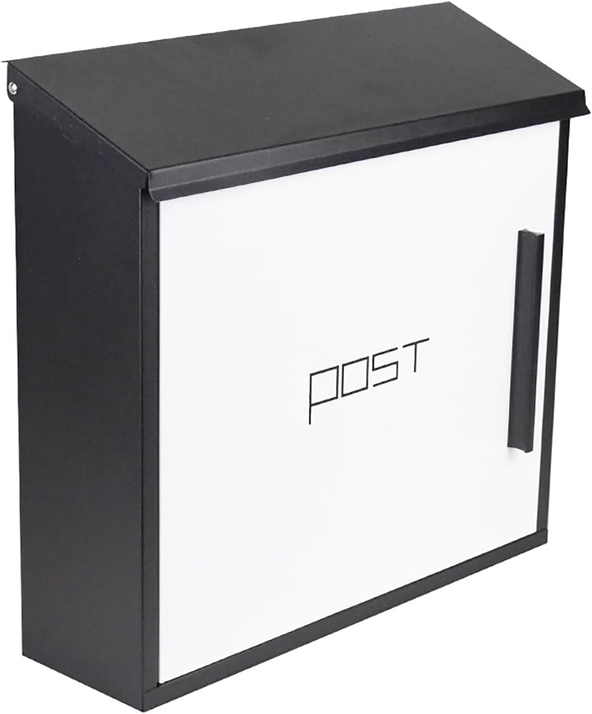 Mailboxes for Outside, Modern Design Mailbox, Large Capacity Galvanized Sheet Mail Box, with Key Lock Secure Metal Mailbox, Easy to Install(White)