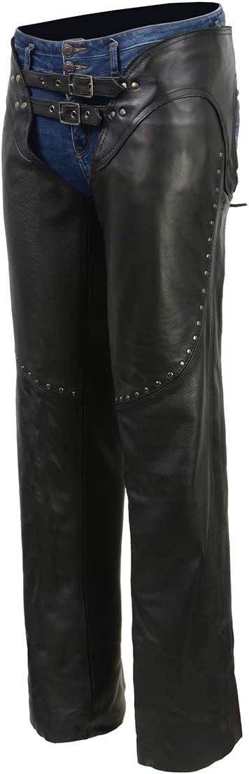 Milwaukee Leather Ladies Low Rise Double Buckle Chap w/Rivet Detailing