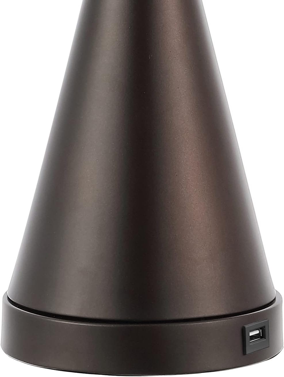 JONATHAN Y 26' Oil Rubbed Bronze Classic Iron LED Table Lamp with USB Port, Set of 2 for Bedroom, White Linen Shade, Farmhouse Midcentury Modern Bedside Nightstand Lamps, LED Bulbs (JYL4046C-SET2)