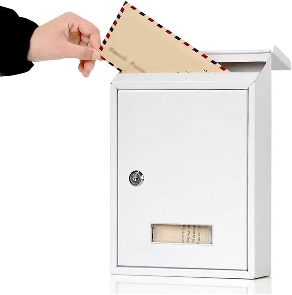 Letterbox Outdoor Lockable Metal Mailboxes Wall Mounted with Key for Home Decoration Post Box