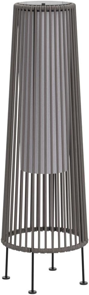 Grand patio Outdoor Floor Solar Light 2-Pack, Wicker Solar Patio Lamp Waterproof Outside Deck Lamp for Porch, Yard, Garden, Lawn Decorations - Gray, Gordes 2 PCS