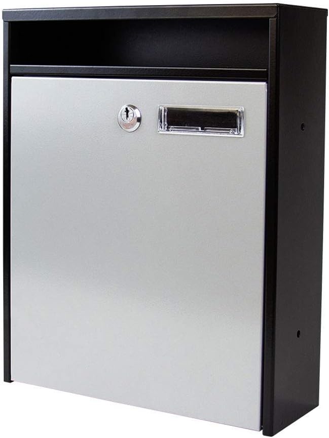 Design Mailbox,Letterbox Metal 3 Colours,Post Mail Secure,Steel Square Letter Mail Post Box Wall Mountable Lock,Outdoor Premium Wall Mounted Lockable Mail Box,Waterproof Letter Box