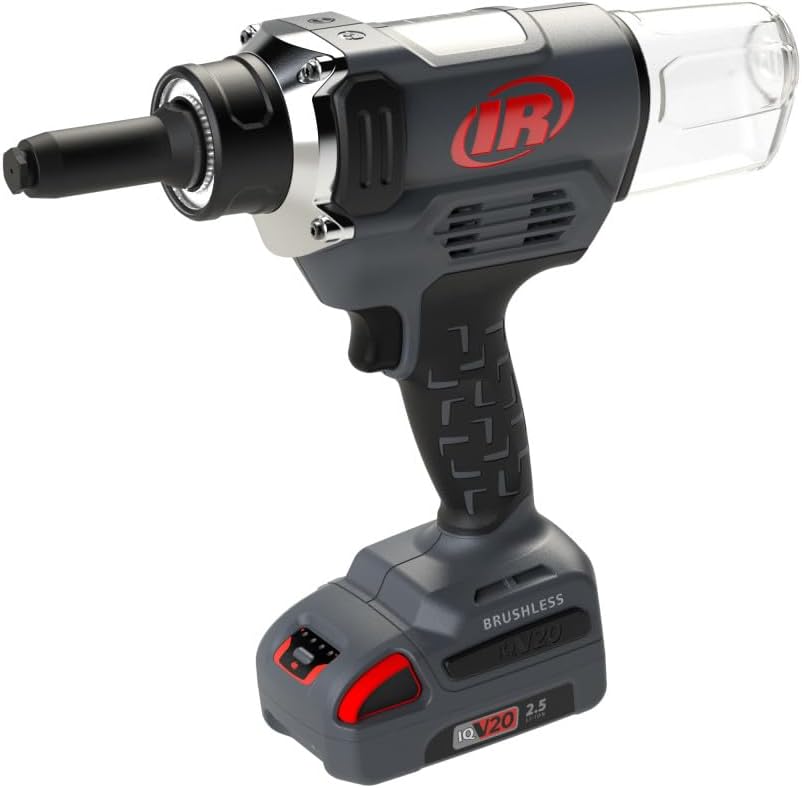 Ingersoll Rand V3121 20V Cordless Blind Rivet Tool, 1' Stroke, 4500lb Pulling Force, 1/4' Rivet Diameter, Bare Tool