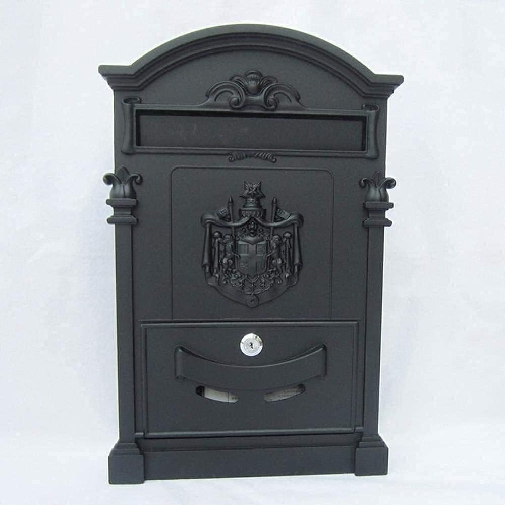 BABYCE Suggestion Box Business Drop Boxes Donation Box Outside Aluminum Wall Mount Post Box Retro Vintage Mailboxes Letterbox Letterbox Parcel Box Drop Box