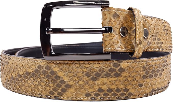 Genuine python leather skin belts for men snakeskin dress belt casual men's belt snake leather belts for men width 1.5'