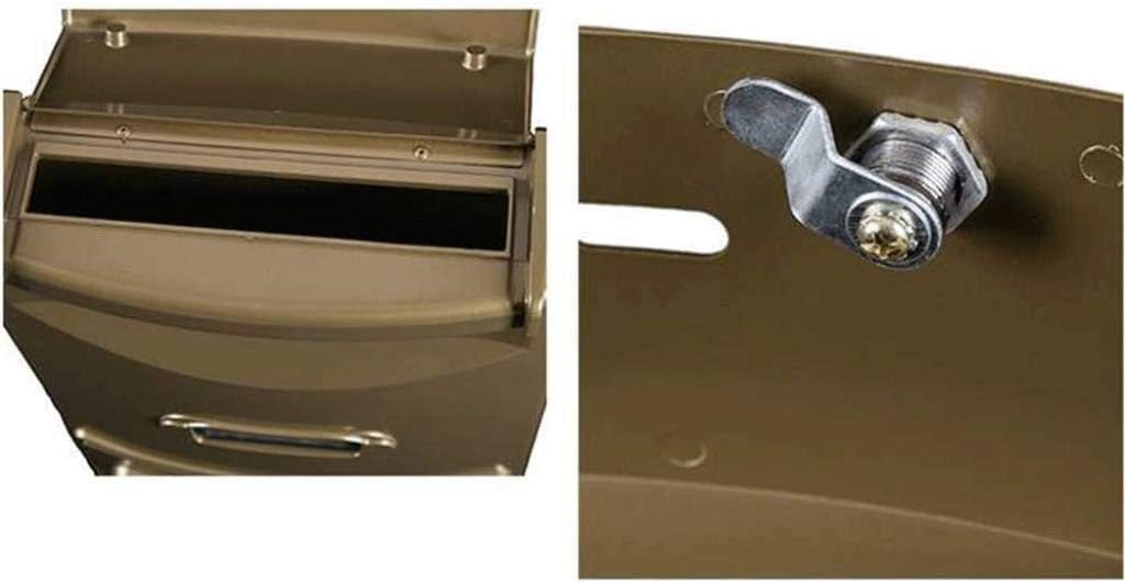 Locking Mailboxes Wall Mounted Vertical Mail Box Medium Cover Rust-Proof Metal Post Box