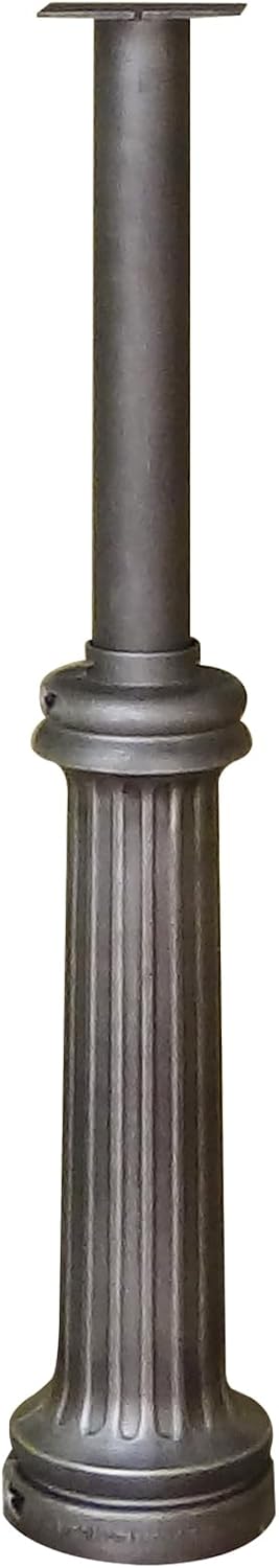Special Lite Bradford Mailbox Post - Swedish Silver Cast Aluminum Post for Curbside Mailbox - SPK-590-SW