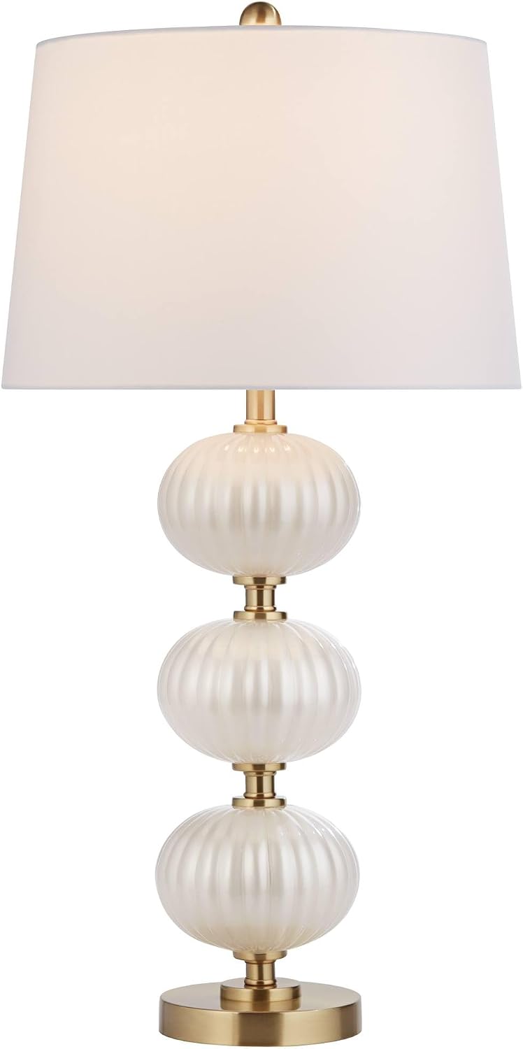 Possini Euro Design Possini Euro Grace 30' High Pearl Fluted White Glass Table Lamp