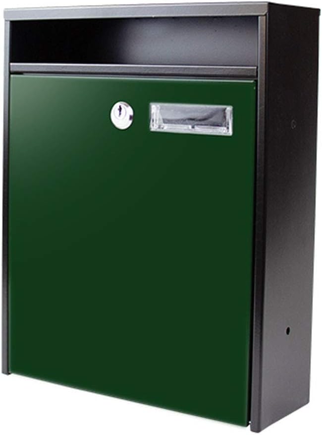 Design Mailbox,Letterbox Metal 3 Colours,Post Mail Secure,Steel Square Letter Mail Post Box Wall Mountable Lock,Outdoor Premium Wall Mounted Lockable Mail Box,Waterproof Letter Box