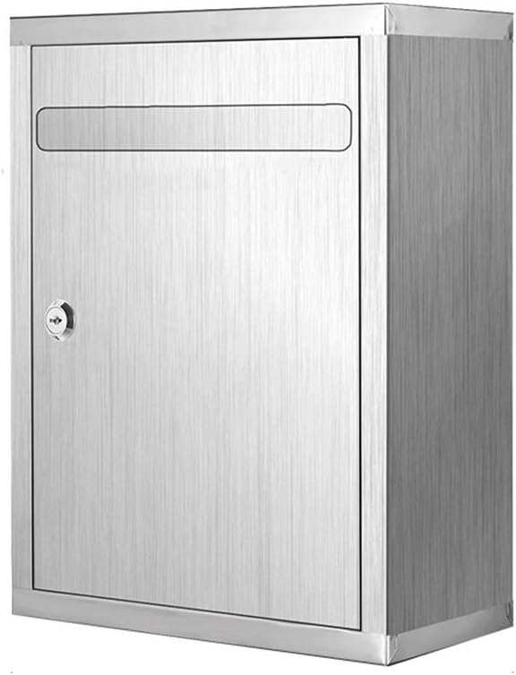 Post Box, Wall Mounted Aluminum Alloy Mailbox Modern Suggest Fundraising Durable Security Letterboxes with 2 Keys for Outside Wall, Wedding (Color : D)