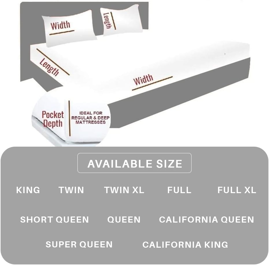 100% Pure Silk Sateen Sheet Set |7 Pcs|Fitted Sheet Fits Up to 15' Deep Pocket Mattress|Flat Sheet Fitted Sheet Duvet Pillowcase Set|Wrinkle Free Fade Resistant (Queen, Gold)