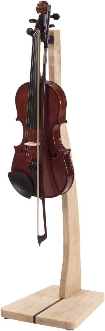 Zither Wooden Violin or Viola Stand - Handcrafted Solid Maple Wood Floor Stands, Made in USA