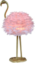 Feather Table Lamp,Flamingo Light Flamingo Lamp,Modern Bedside Lamp Plug in,Large Led Desk Lamp,Decorative Nightstand Lamp Night Light for Bedrooms Living Room Girls Room Decor