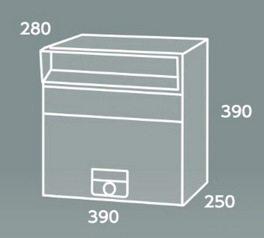 Tajima Metal Work Mailbox MX-303FP Body Depth 15.4 inches (39 cm), Body Height 11.0 inches (28 cm), Body Width 15.4 inches (39