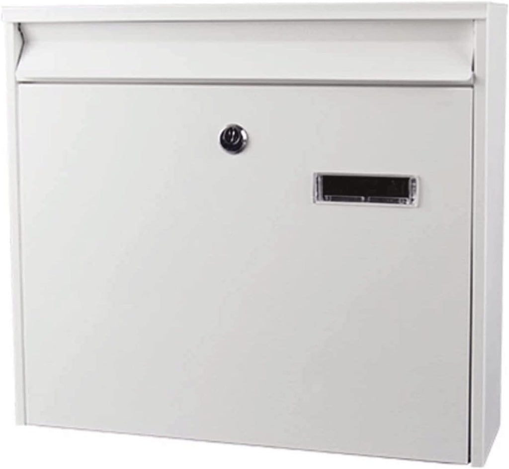 Wall Mount Drop Box Locking Mailboxes with Lock and Key Medium Capacity Post Box Metal Mailbox Simple and Stylish Mailbox Safer