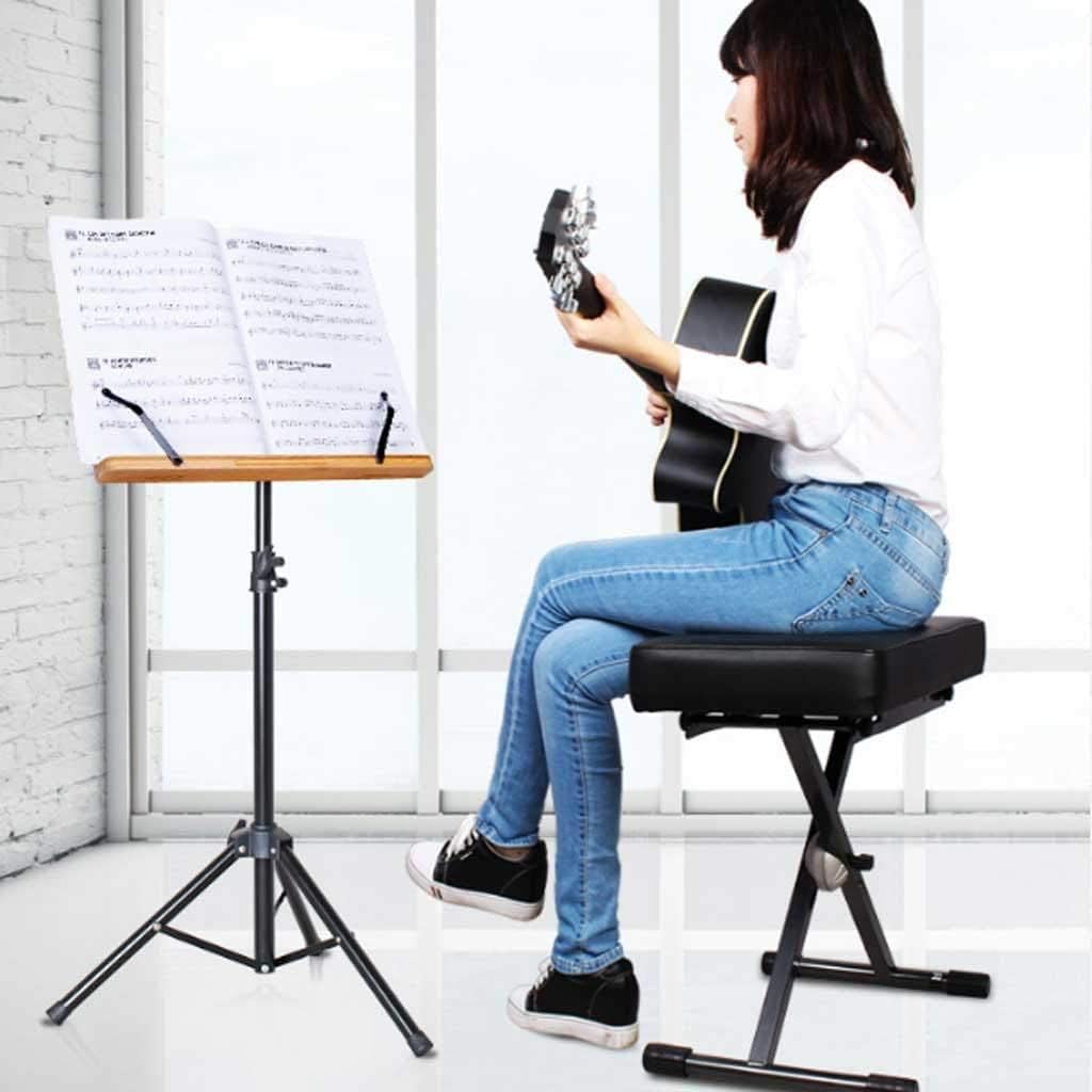 Music Stands Adjustable Height Music Holder Metal Sheet Music Stands Portable Home Violin Guitar Book Stands (A 50X36CM)