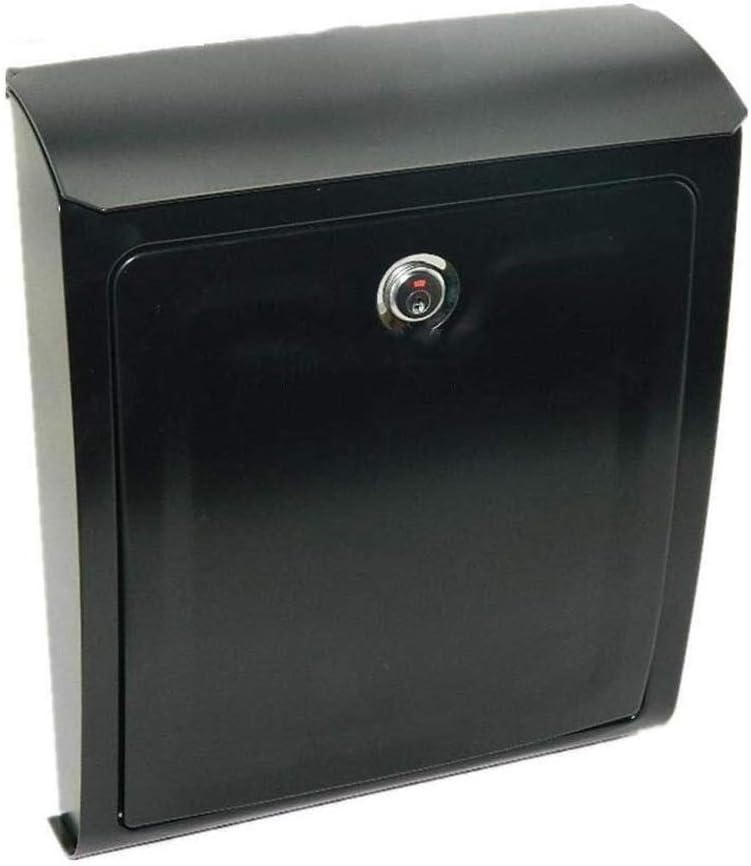 Outdoor Wall-Mounted Lockable Mailbox, Waterproof Post Box, Galvanized Sheet, 28x10x35cm