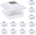 GreenLighting 12 Pack Classic #1 Solar Power Outdoor Garden Pathway Deck Dock Patio Fence Post Light for 5x5 PVC Posts (White)
