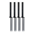 Iron Fence Post Repair Stakes Heavy Duty Ground Support Anchor Kit for Garden Mailboxes Yard Post Fixer- 4 Pieces