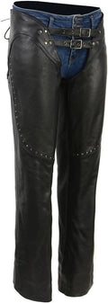 Milwaukee Leather Ladies Low Rise Double Buckle Chap w/Rivet Detailing