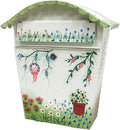 Outdoor Lockable Rustic Color Painting Patterns Metal Iron Mailbox Letter Holder Letterbox Post Box Home Garden Decoration(Color:Color 2)