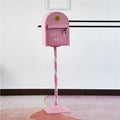 Outdoor Standing Metal Mailbox with Lock, Mail Box with Flip-Down Door, Large Capacity Mailboxes for House, Yard, Garden(Pink)