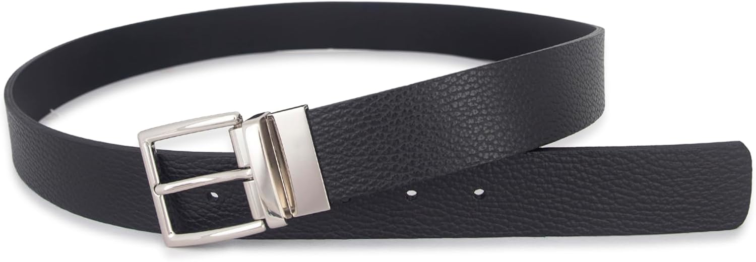 Vince Men's 1.5 Inch REVERSIBLE PEBBLE LEATHER BELT