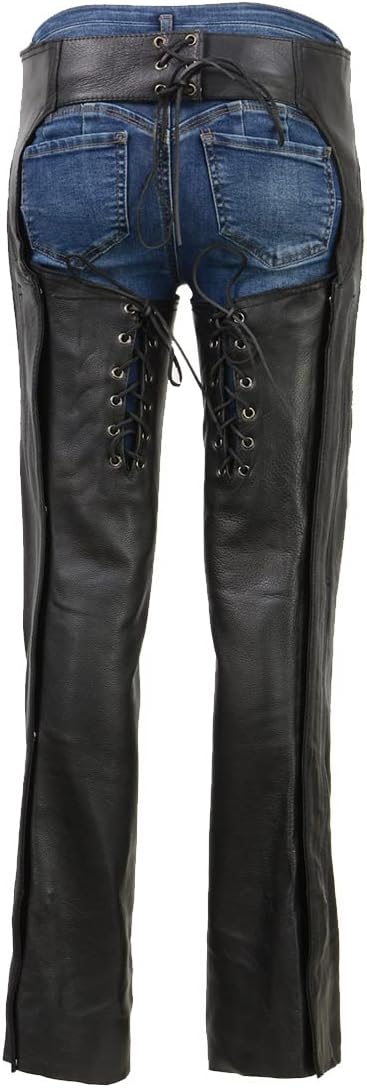 Milwaukee Leather Ladies Low Rise Double Buckle Chap w/Rivet Detailing