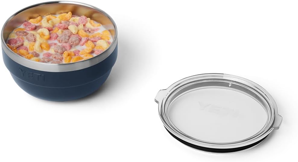YETI Nestable Standard Food Storage Bowl Set, (1) 1 QT, (1) 2 QT, and (1) 4.5 QT, Navy