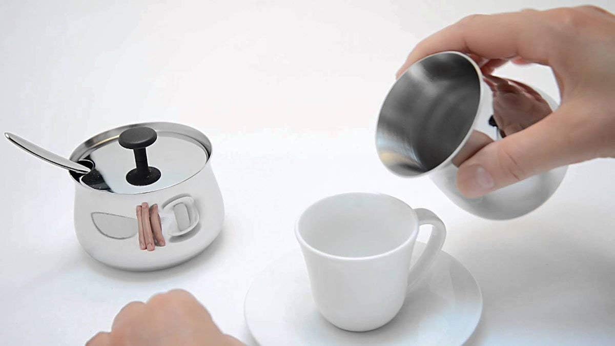 Alessi 'Cha' Sugar Bowl in 18/10 Stainless Steel Mirror Polished, Silver
