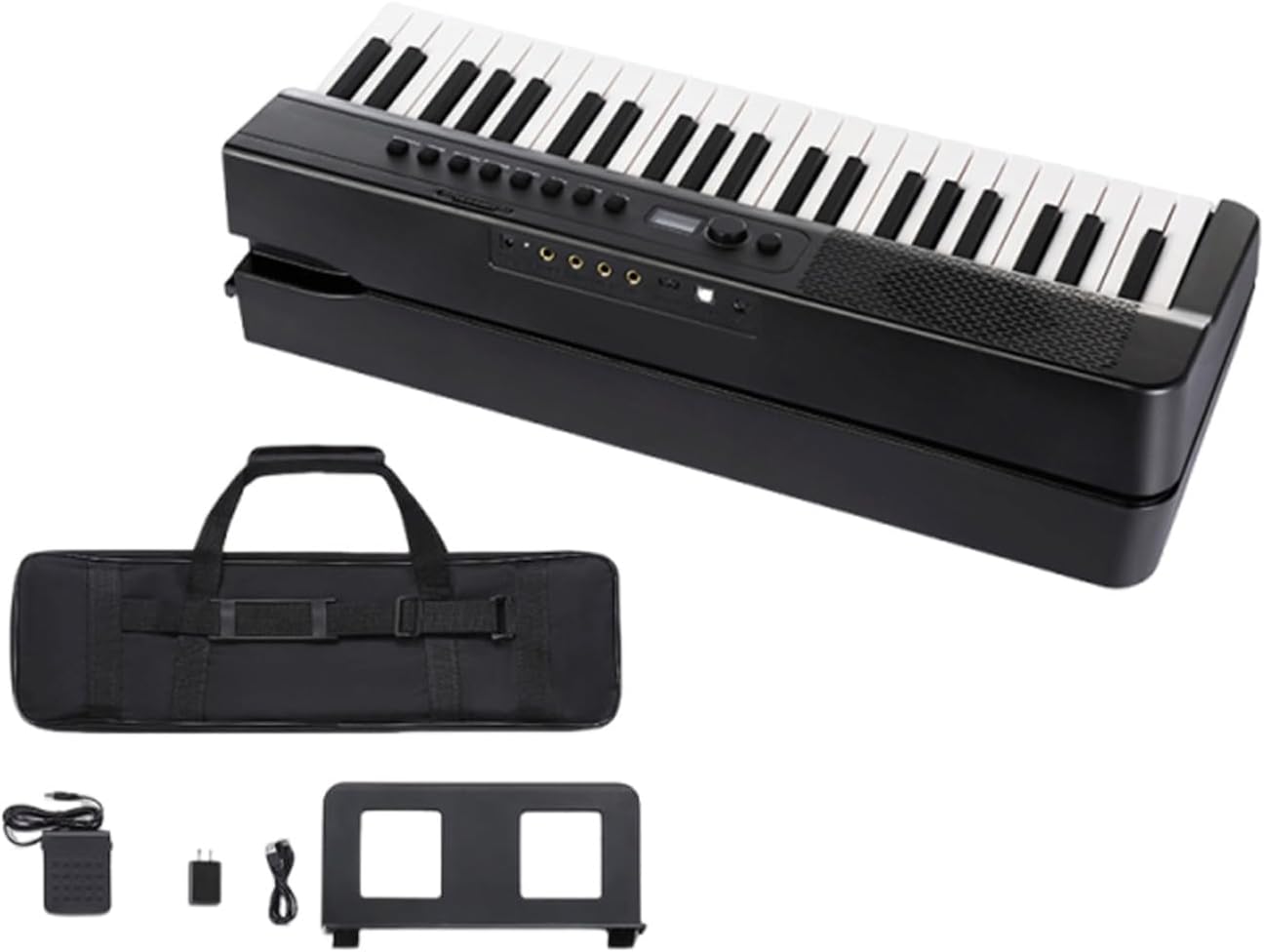 88 Key Digital Keyboard Piano, Foldable Portable Design with 128 Rhythms, Pedal, Sheet Music Stand and Carry Bag for All Skill Levels(Black)