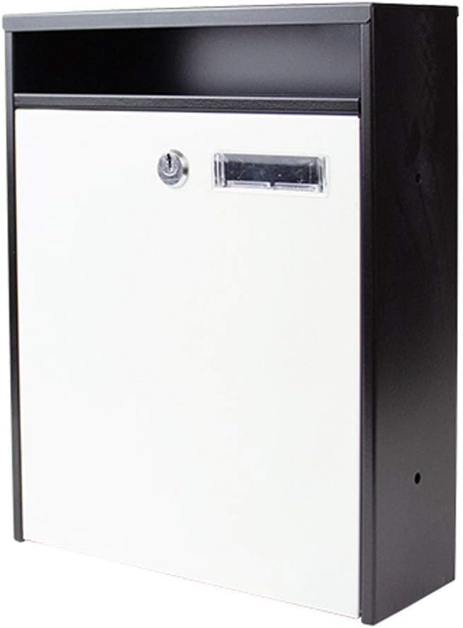 Design Mailbox,Letterbox Metal 3 Colours,Post Mail Secure,Steel Square Letter Mail Post Box Wall Mountable Lock,Outdoor Premium Wall Mounted Lockable Mail Box,Waterproof Letter Box