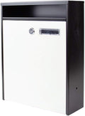 Design Mailbox,Letterbox Metal 3 Colours,Post Mail Secure,Steel Square Letter Mail Post Box Wall Mountable Lock,Outdoor Premium Wall Mounted Lockable Mail Box,Waterproof Letter Box