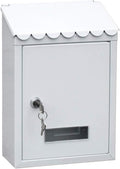 Letterbox Mailbox Dropbox Postbox Outdoor Lockable Metal Mailboxes Wall Mounted Mail Box Post Box with Key for Home Decoration Letter Box Mailboxes Post Box