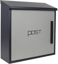 Mailboxes for Outside, Modern Design Mailbox, Large Capacity Galvanized Sheet Mail Box, with Key Lock Secure Metal Mailbox, Easy to Install(Gray)