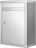 Post Box, Wall Mounted Aluminum Alloy Mailbox Modern Suggest Fundraising Durable Security Letterboxes with 2 Keys for Outside Wall, Wedding (Color : C)